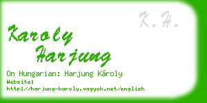 karoly harjung business card